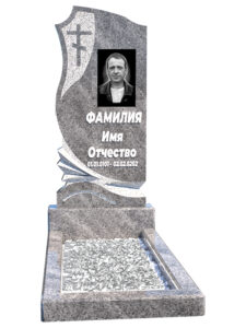 Памятник из мрамора с крестом